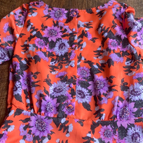 Free people Floral Skater Dress Red Purple - Picture 6 of 6